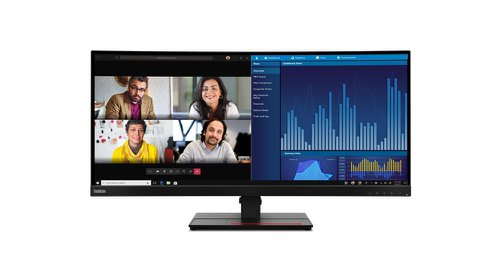 Lenovo ThinkVision P34w20 34.1 Inch 3440 x 1440 Pixels Wide Quad HD Resolution 60Hz Refresh Rate 4ms Response Time HDMI DisplayPort USB Monitor  8LEN62CCRAT3