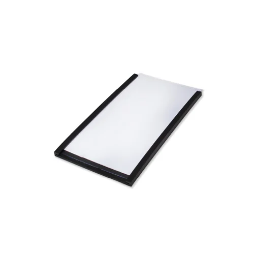 Beaverswood Magnetic PVC Label Holder (Clear) With White Card For Shelving and Racking H50mmxW80mm (Pack 100) - ML58
