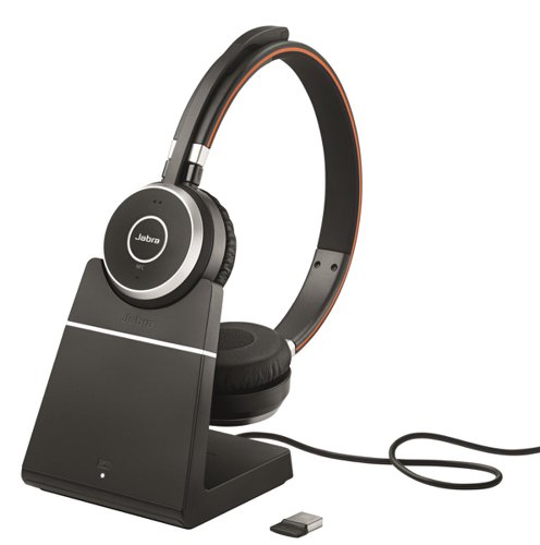 Jabra Evolve 65 SE MS Stereo USB-A Bluetooth Headset with Stand