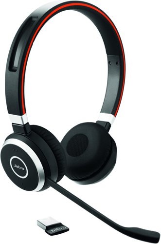 JAB02641 Jabra Evolve 65 SE MS Stereo Wireless Headset Link 380 USB-A Adapter + Charging Stand 6599-833-399