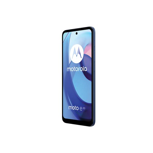 Motorola Moto E30 6.5 Inch Dual SIM Android 10 Go Edition 4G USB C 2GB 32GB 5000 mAh Digital Blue Smartphone Mobile Phones 8MOPARY0000GB