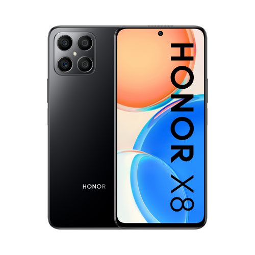 Honor X8 6.7 Inch Dual SIM Qualcomm Snapdragon 680 Android 11 4G USB C 6GB 128GB 4000 mAh Midnight Black Smartphone 8HON5109ACYV Buy online at Office 5Star or contact us Tel 01594 810081 for assistance