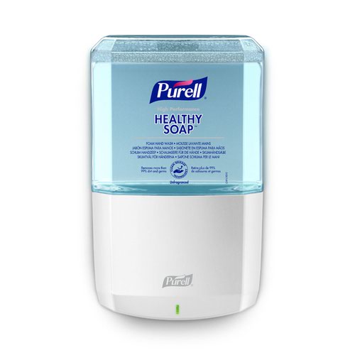 GJ28411 | Purell Healthy Soap High Performance Foam Hand Wash is a mild, unfragranced soap formulation which removes more than 99% of dirt and germs. This 1200ml refill is for use with the ES8 Touch-Free soap dispensers (available separately). The At-A-Glance refills make monitoring product level easy with just one look. The Clean Release Technology accesses hard-to-reach areas of the skin 2x better to lift and wash away more than 99% of dirt and germs. Formulated for dry and sensitive skin and dermatologically tested. Rinses fast and clean for easy gloving. 90% naturally derived ingredients. Sanitary sealed Pet refill is easily recycled.