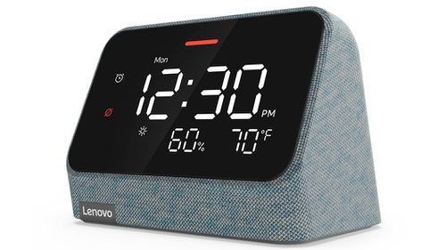 Lenovo Generation 2 Bluetooth Essential Smart Clock with Alexa Misty Blue