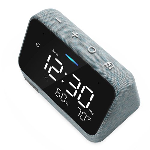 Lenovo Generation 2 Bluetooth Essential Smart Clock with Alexa Misty Blue