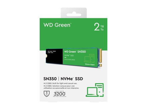 Western Digital Green 2TB PCIe G3 QLC NVMe M.2 Internal Solid State Drive
