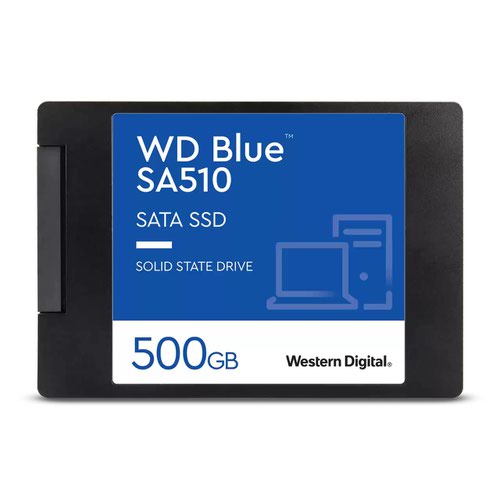 Western Digital Blue SA510 500GB SATA 6Gbs 2.5 Inch V3 560Mbs Read Speed 510Mbs Write Speed Internal Solid State Drive Solid State Drives 8WDS500G3B0A