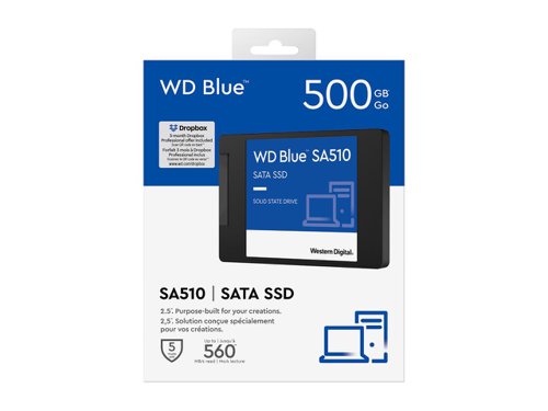 Western Digital Blue SA510 500GB SATA 6Gbs 2.5 Inch V3 560Mbs Read