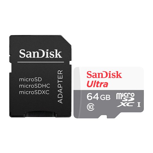 SanDisk 64GB Ultra Light Class 10 100MBs MicroSDXC Memory Card and Adapter 8SDSQUNR064G Buy online at Office 5Star or contact us Tel 01594 810081 for assistance