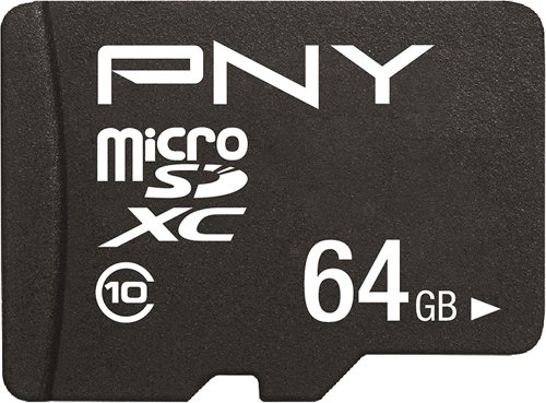 PNY 64GB Performance Class 10 MicroSDXC Memory Card and Adapter Flash Memory Cards 8PNPSDU64G10PPLGE