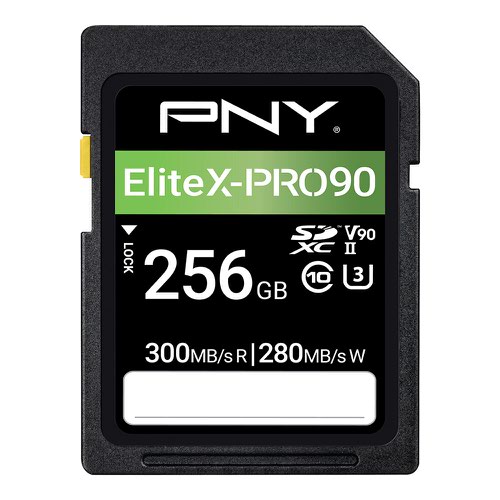 PNY 256GB XPRO 90 Class 10 V90 SDXC Memory Card