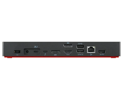 8LEN40B00300 | Premium Thunderbolt™ 4 Docking Experience: ThinkPad Thunderbolt 4 Workstation Dock delivers reliable and consistent industry leading video, data and power connectivity; Maximise Your Productivity: Expand your horizon with versatile 8K display support or multiple 4K display support, up to 230 W Power Delivery to Workstation, silent firmware upgrades, VPro/AMT support and transfer data at lightning fast 40 Gbps.; The ThinkPad Thunderbolt 4 Workstation Dock is future-proof and fully loaded to take your productivity, efficiency and creativity to the peak.