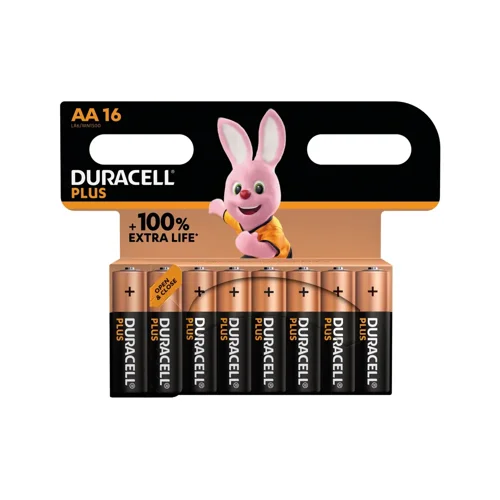 28876AA - Duracell Plus AA Alkaline Battery (Pack 16) MN1500B16PLUS