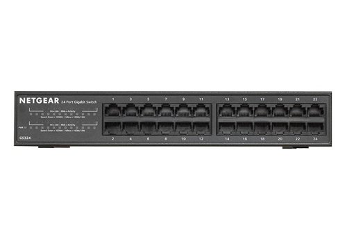 NETGEAR GS324 24 Port Unmanaged Gigabit Ethernet 10 100 1000 Desktop Rack Mount Switch