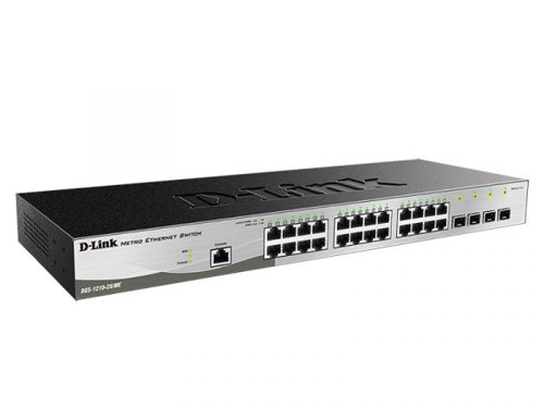 D Link DGS121028 MEB 24 Port Gigabit 10 100 1000BASET Plus 4 Ports SFP Managed Access Smart Switch