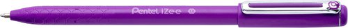 76385PE - Pentel IZEE Ballpoint Pen Cap-Style 1.0mm Tip 0.5mm Line Violet (Pack 12) BX460-V
