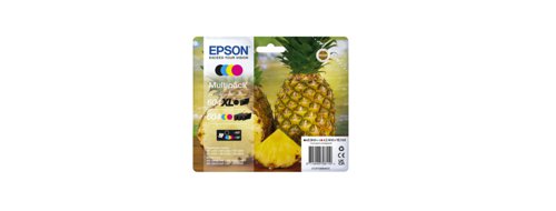 Epson Pineapple 604 XL Black & Standard Capacity Cyan Magenta Yellow Ink Cartridge Multipack 8.9ml + 3 x 4ml (Pack 4) - C13T10H94010