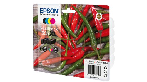 Epson 503XL Ink Cartridge High Yield Chilli CMYK C13T09R64010