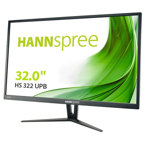 Hannspree HS322UPB 32 Inch 2560 x 1440 Pixels Wide Quad HD HDMI DisplayPort USB Hub Monitor