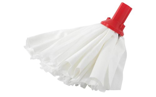 Exel Mop Head Big White & Red Pack of 10