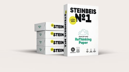 Steinbeis Recycled 100% Classic Printer Paper A3 80gsm Classic White 500 Sheets