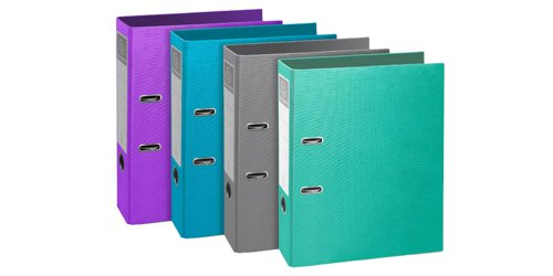 Teksto Lever Arch File A4 80mm Assorted Colours (Pack 10) 53650E