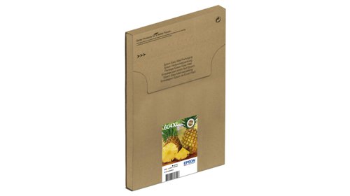 Epson Pineapple 604 Black Cyan Magenta Yellow High Capacity Ink Cartridge Multipack 8.9ml + 3 x 4ml (Pack 4) - C13T10H64510