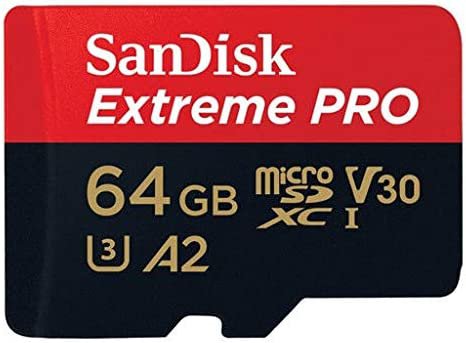 SanDisk Extreme PRO 64GB MicroSDXC Memory Card and Adapter Flash Memory Cards 8SD10367807