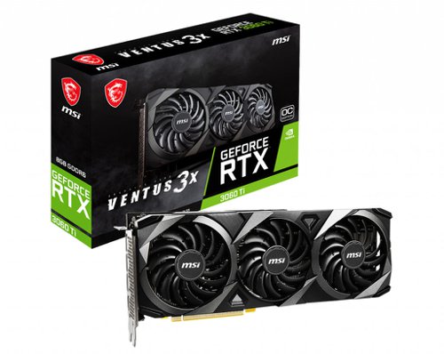 MSI NVIDIA GeForce RTX 3060 TI VENTUS 3X 8GB OC LHR GDDR6 Graphics Card