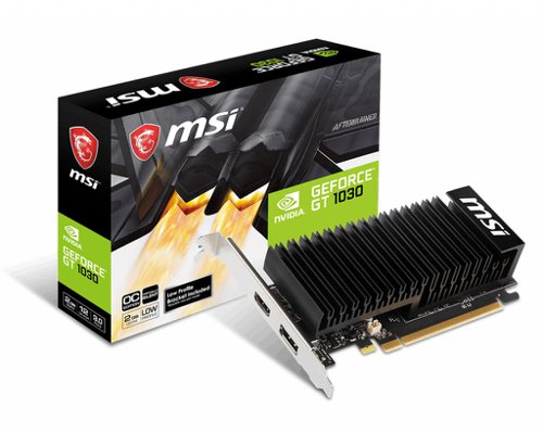MSI NVIDIA GeForce GT 1030 2GB OC Low Profile DDR4 Graphics Card 8MS10209283 Buy online at Office 5Star or contact us Tel 01594 810081 for assistance