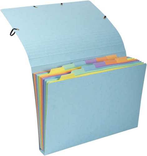 Aquarel brings a breeze of softness and lightness to the office environment, with a trendy colour palette in pastel shades. The Exacompta Aquarel Multipart File is made from 600gsm premium quality mottled pressboard for durability.