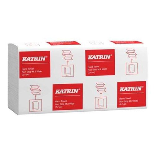 Katrin Z-fold Non-Stop Paper Towels Medium Wide 25x160 Sheets 2-Ply (Pack 4000 Towels) - 61570