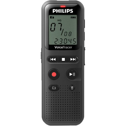 Philips Dictation DVT1160 VoiceTracer Audio Recorder 8GB Memory Black