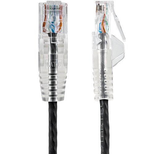 StarTech.com 1.5m CAT6 Slim Snagless RJ45 Connectors Gigabit Ethernet Cable Network Cables 8STN6PAT150CMBKS