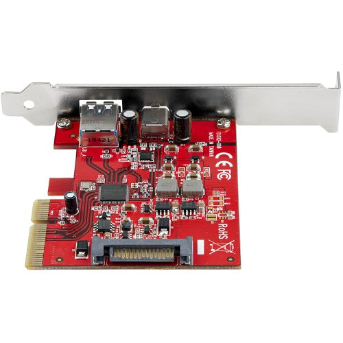 StarTech.com 2 Port 10Gbps USB A and USB C PCI Express Host Controller Card Adapter 8STPEXUSB311AC3