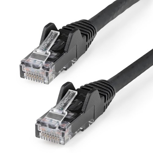 StarTech.com 2m CAT6 Ethernet Low Smoke Zero Halogen 10 Gigabit Black UTP Network Cable