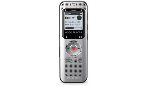 Philips Dictation DVT2010 VoiceTracer Audio Recorder 8GB Memory Chrome Silver