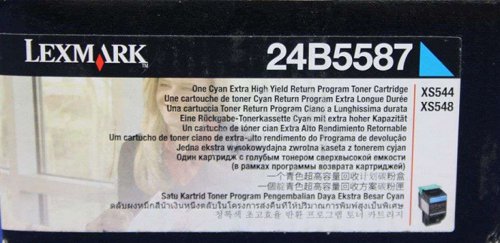 Lexmark 24B5587 Toner Cartridge Cyan Return Program, 3.000 Pages For Lexmark XS 544 24B5587