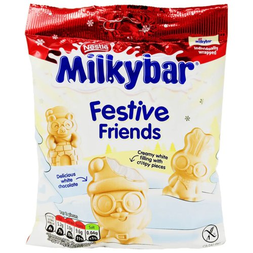 Milkybar White Chocolate Festive Friends Bag 57g 12480505