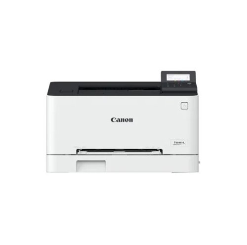 This Canon i-SENSYS LBP631Cw colour single-function A4 laser printer is designed for small to medium businesses or individuals working remotely. This compact, space saving printer is perfect for small working areas. Processor Speed: 800MHz x2, 1 GB Memory. Produces quality prints at 18 pages per minute. The warm up time is 13 seconds or less from power on, with first printout in 10.5 seconds or less. Print resolution is up to 1200 x 1200 dpi. Secure Print: Print from USB memory key (JPEG/TIFF/PDF); Canon PRINT Business app, iOS: AirPrint; Android; Mopria certified, Canon Print Service Plug-in. Control panel: 5 Line LCD, 3 LED (Job, Error, Energy saver), Buttons, 10-key numeric keypad. Printer is supplied with Black: 910 pages, C/M/Y: 680 pages starter cartridges.