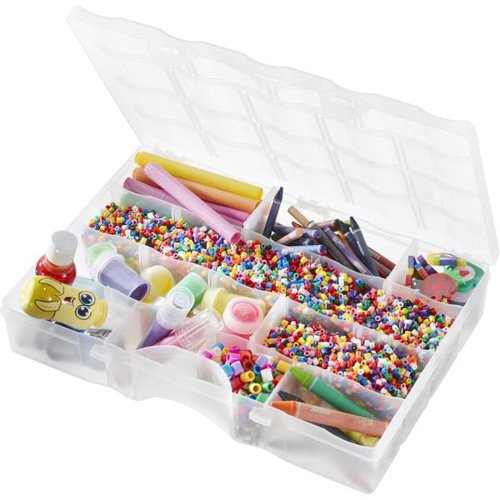 OT04778 | Smartstore Organiser Large for keeping small items in order. The small, removable compartments can be used to store items such as screws, nuts, nails, sewing accessories, hair accessories, fishing equipment or other craft accessories. BPA free and food approved. It has a smooth surface and is easy to clean. Made from recyclable material.
