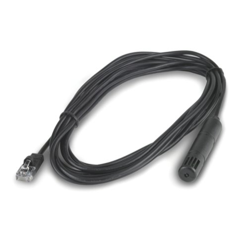 This Temperature & Humidity Sensor is a Universal sensor that monitors temperature and humidity in your Data Center or Network Closet. IT has an RJ-45 connector. The cord length is 3.9m.Includes: Humidity sensor, installation guide, temperature sensor.RJ45 - automatically detected by compatible NetBotz appliances and easily extended with standard CAT5/6 cable to 100 feet.