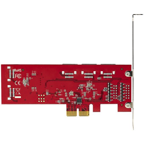 8ST10P6GPCIESATACARD | This 10-port SATA III (6Gbps) controller enables you to add 10 SATA 6Gbps Hard Drives (HDDs) or Solid State Drives (SSDs) to your computer system or server via an available PCIe x2 card slot. The card supports SATA III and PCI-Express 2.0 Specifications.ASM1062 to Deliver 10-Port SATA 6Gbps PerformanceFeaturing the ASM1062 controller, this SATA card enables the connection of 10 high-performance SATA 6Gbps drives with a combined total throughput of up to 8Gbps. The SATA drives are connected via ten individual SATA ports located on the card (SATA cables sold separately).Wide CompatibilityThe controller card is widely supported across all popular operating system platforms including Windows (7,8,10, 11), macOS (10.10 and above) and Linux (2.6.32 and above). The card also supports port multiplier, giving you the ability to connect multiple drives to a single SATA port (additional hardware required, sold separately).To further improve motherboard compatibility the card does not have a built-in RAID controller, but fully supports the use of software RAID. Plus, with support for PCIe 2.0 and SATA III Specifications this card ensures backward compatibility with previous generations (SATA I/II, PCIe 1) at lower performance.Hassle-Free InstallationThe SATA controller card features plug-and-play installation and can be installed in a full-profile or low-profile computer systems with the full-profile bracket preinstalled, and an interchangeable low-profile (half-height) bracket included. The card also supports storage software data management systems such as Storage Spaces (Microsoft), RAID Assistant (MacOS) and mdraid/mdadm (Linux), for hassle-free setup, partitioning and software RAID array building.10P6G-PCIE-SATA-CARD is backed by a StarTech.com 2-year warranty and free lifetime 24/5 North American based, multi-lingual support.