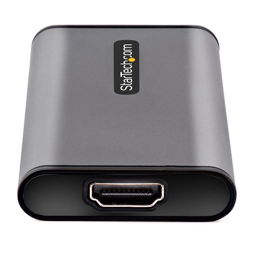 This USB to HDMI video capture device enables HDMI A/V recording, at up to 4K 30Hz, to a USB-C or USB-A enabled computer.The USB 3.2 Gen 1 (5Gbps) Capture Device enables recording of HDMI audio and video. Capture at up to 2160p 30fps, 1440p 60fps or 1080p 120fps with 16-bit PCM audio using third party software that supports DirectShow or QuickTime. Ideal for capturing the HDMI output of DSLR cameras, action cameras, webcams, and more.The capture device features USB Video Class (UVC), a video capture standard that's natively supported by Mac, Windows, and Ubuntu. USB bus-power and UVC facilitate plug and play installation. The included USB-A and USB-C cables let you connect to almost any host device running a supported operating system.Record conference calls, presentations, security feeds, training videos, and more using third party software. Live stream content for community events, remote troubleshooting, or educational purposes on platforms supporting RTSP or RTMP communication protocols. The Capture Device works with Teams, Google Hangouts, Zoom, Adobe Connect, GoToMeeting, and more.
