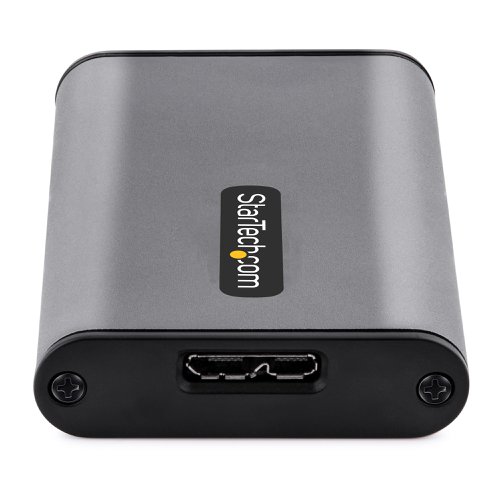 This USB to HDMI video capture device enables HDMI A/V recording, at up to 4K 30Hz, to a USB-C or USB-A enabled computer.The USB 3.2 Gen 1 (5Gbps) Capture Device enables recording of HDMI audio and video. Capture at up to 2160p 30fps, 1440p 60fps or 1080p 120fps with 16-bit PCM audio using third party software that supports DirectShow or QuickTime. Ideal for capturing the HDMI output of DSLR cameras, action cameras, webcams, and more.The capture device features USB Video Class (UVC), a video capture standard that's natively supported by Mac, Windows, and Ubuntu. USB bus-power and UVC facilitate plug and play installation. The included USB-A and USB-C cables let you connect to almost any host device running a supported operating system.Record conference calls, presentations, security feeds, training videos, and more using third party software. Live stream content for community events, remote troubleshooting, or educational purposes on platforms supporting RTSP or RTMP communication protocols. The Capture Device works with Teams, Google Hangouts, Zoom, Adobe Connect, GoToMeeting, and more.