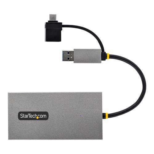 8ST107BUSBHDMI | This USB to Dual HDMI Adapter enables the addition of two independent HDMI displays (1x 4K & 1x 1080p) to your computer, using a single USB Type-A 3.2 Gen 1 (5 Gbps) connection.This USB to HDMI Dual Monitor Adapter features two video outputs, boosting productivity by connecting up to two displays using a single USB Type-A or C port. The adapter is bus-powered, lightweight, and features an integrated 4.3” (11cm) USB cable, making it ideal for transitioning between the office, home, or connecting to displays in a boardroom.Connect a 4K 30Hz and a 1080p display to a laptop or desktop. The USB to Multi-Monitor Adapter supports extended or mirrored display modes, and ultrawide displays, providing additional viewing space.The USB video adapter is compatible with Windows, macOS, and Chrome OS. The integrated USB-A to USB-C dongle ensures USB compatibility with any host running a supported operating system. The attached 4.3in (11cm) cable is convenient for on the go use.