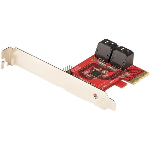 StarTech.com SATA PCIe Card 4 Ports 6Gbps Non RAID PCI Cards 8ST4P6GPCIESATACARD