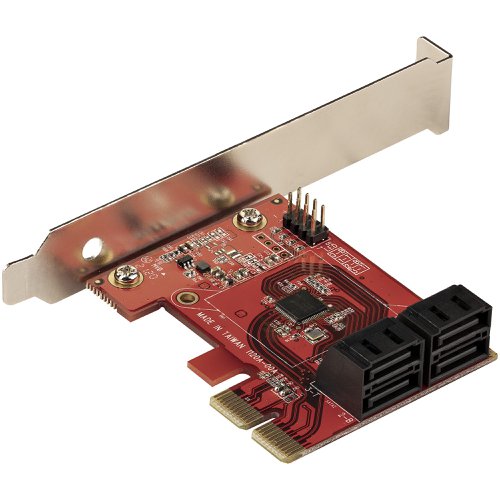 StarTech.com SATA PCIe Card 4 Ports 6Gbps Non RAID 8ST4P6GPCIESATACARD
