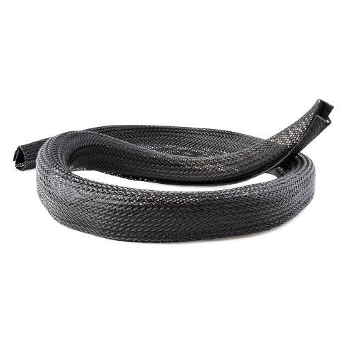 This flexible and lightweight mesh cable management sleeve, made from polyester and woven nylon fabric, provides the solution to cable clutter. Keep cables organized behind your computer monitor, while providing access to cables when needed.Hook-and-loop fasteners enable quick and convenient access to cable bundles. The sleeve expands to accommodate additional cables as needed. No tools are required and cables may remain connected when inserted into the cable management sleeve.Using sharp scissors, you can cut the cable-management sleeve to your desired length, to fit neatly under your desk or table, or behind your media centre.