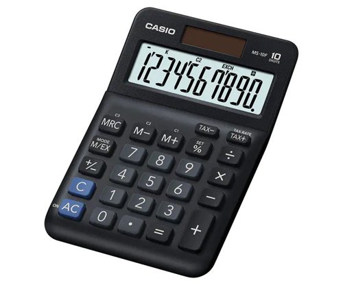 Casio MS-10F 10 Digit Desk Calculator MS-10F-WA-EP